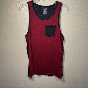 CSG Mens Tank Top Medium Front Pocket Cotton Poly Blend Casual Summer